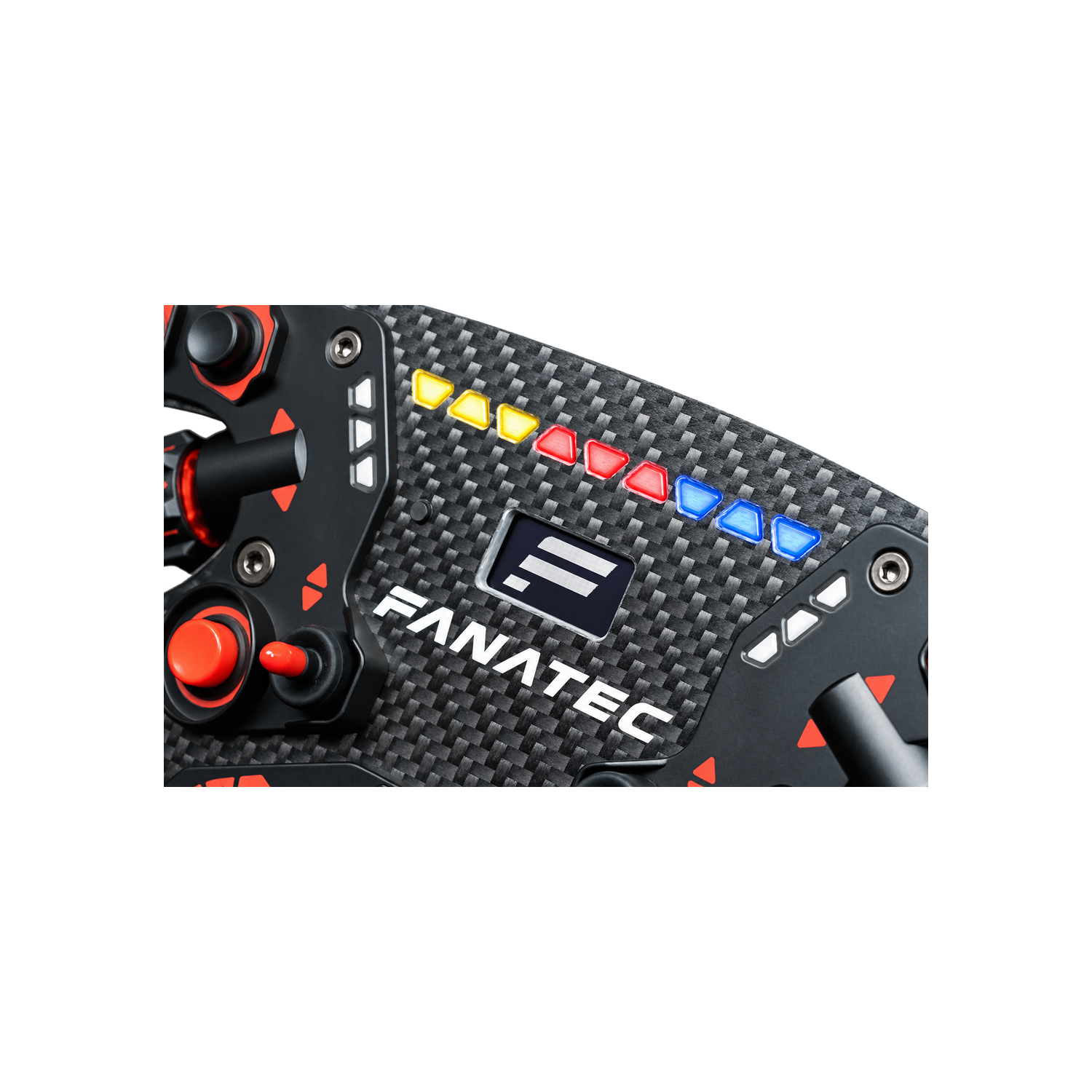 Przód kierownicy Fanatec ClubSport Steering Wheel Formula V2.5 X QR2 z łopatkami i systemem QR2